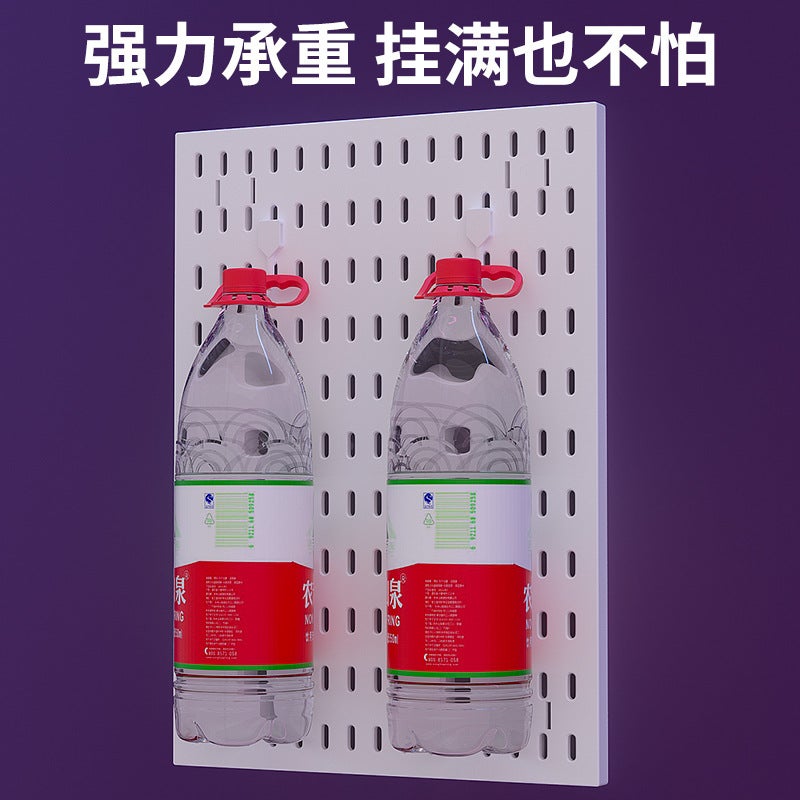 Perforated Board Storage Rack Computer Gaming Room Punch-Free Wall Hanging Board Hook Internet Celebrity Decorative Storage Perforated Board - Image 5